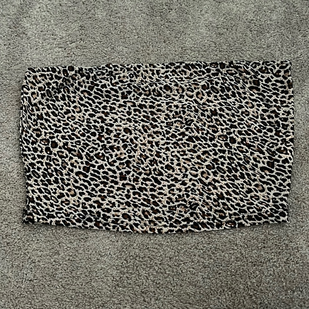 Cheetah print tube top